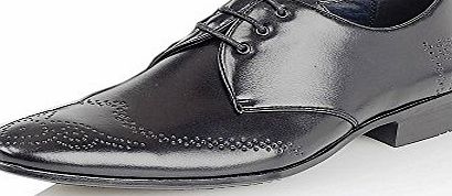 MENS ITALIAN STYLE DESIGNER INSPIRED OFFICE FORMAL WEDDING BROGUES SHOES[Black,UK-10 / EU-44]